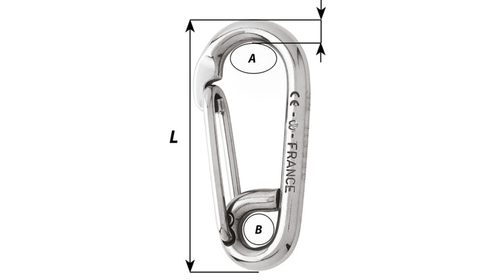 Wichard Marine Symmetric Carbin Hook - 120mm Length - 15/32in, 2317