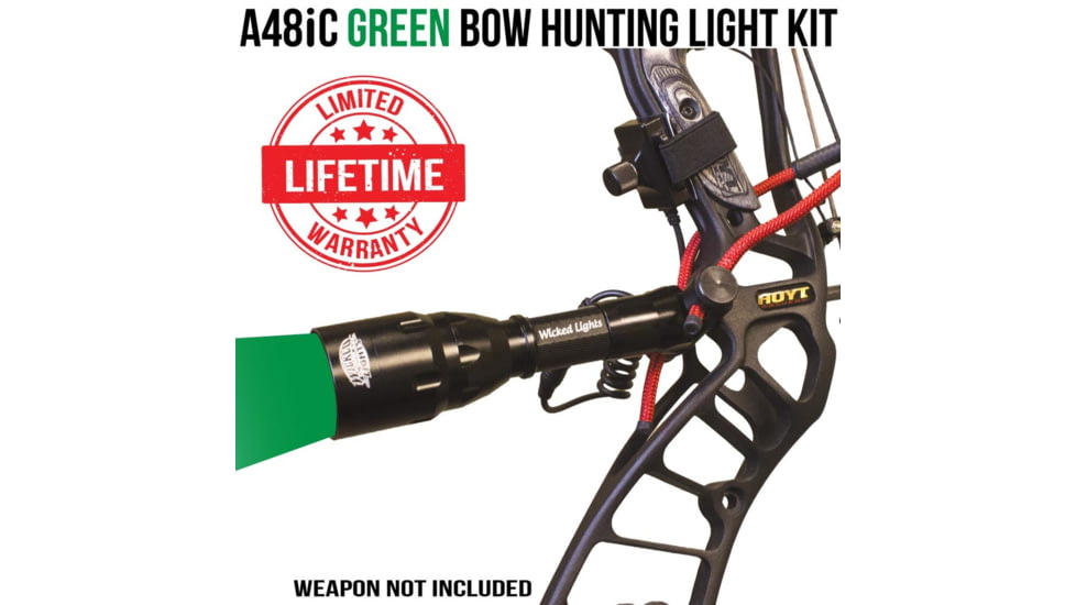 Wicked Hunting Lights A48iC Bow Hunting Light Kit, Green, W2048