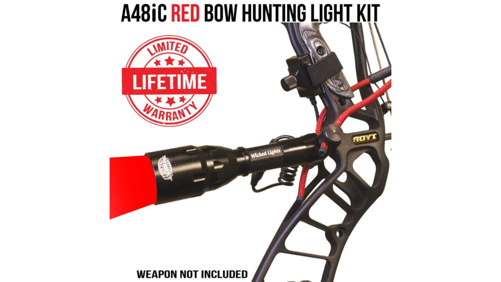Wicked Hunting Lights A48iC Bow Hunting Light Kit, Red, W2049