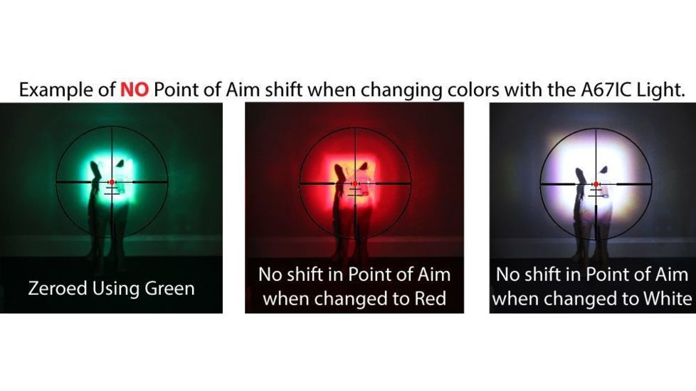 Wicked Hunting Lights A67iC 3-Color-In-1 Night Hunting Gun Light Kit, Green/Red/White, W2021