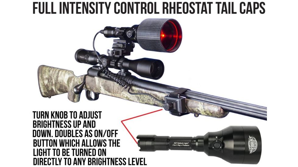 Wicked Hunting Lights A67iC 3-Color-In-1 Night Hunting Gun Light Kit, Green/Red/White, W2021