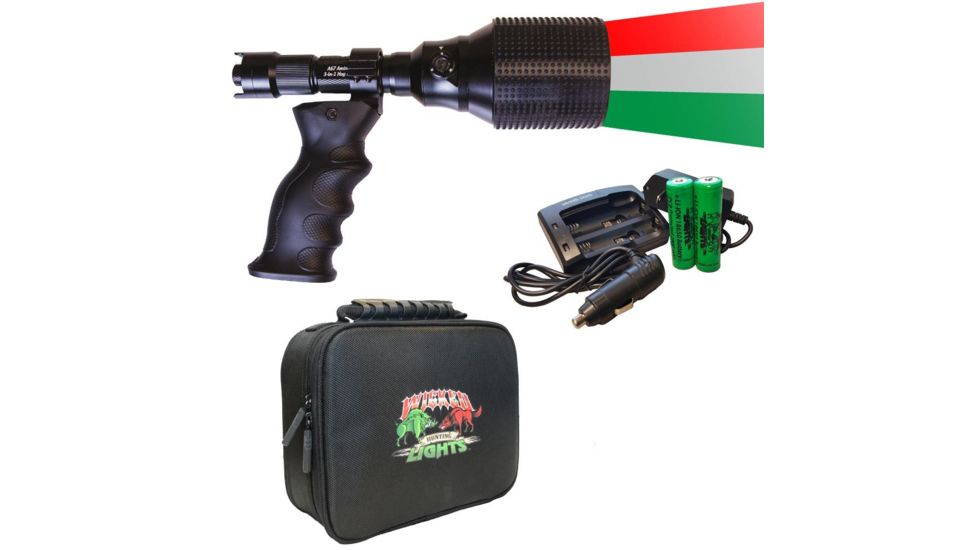 Wicked Hunting Lights A67iC 3-Color-In-1 Night Hunting Light Scan Kit, Green/Red/White, W2022