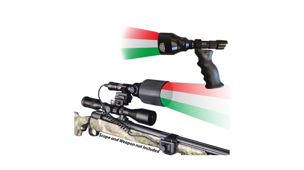 Wicked Hunting Lights A67iC 3-Color-In-1 Predator Pursuit Flashlight Pack, Green/Red/White, W2023