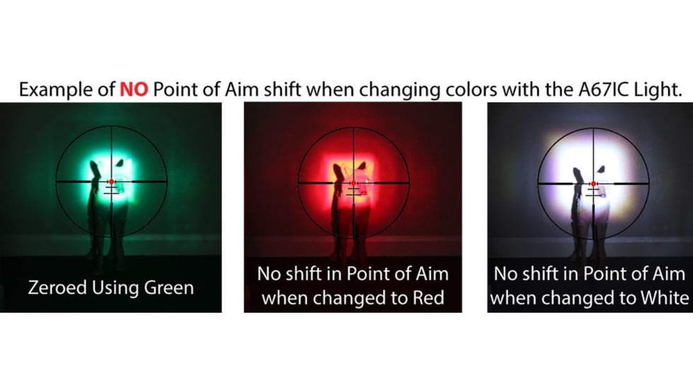 Wicked Hunting Lights A67iC 3-Color-In-1 Predator Pursuit Flashlight Pack, Green/Red/White, W2023