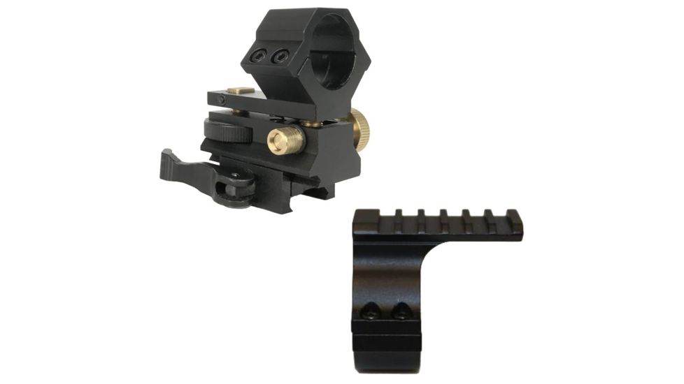 Wicked Hunting Lights Quick Detach Adjustable Light Mount and Picatinny Scope Mount Combo Pack, W2034
