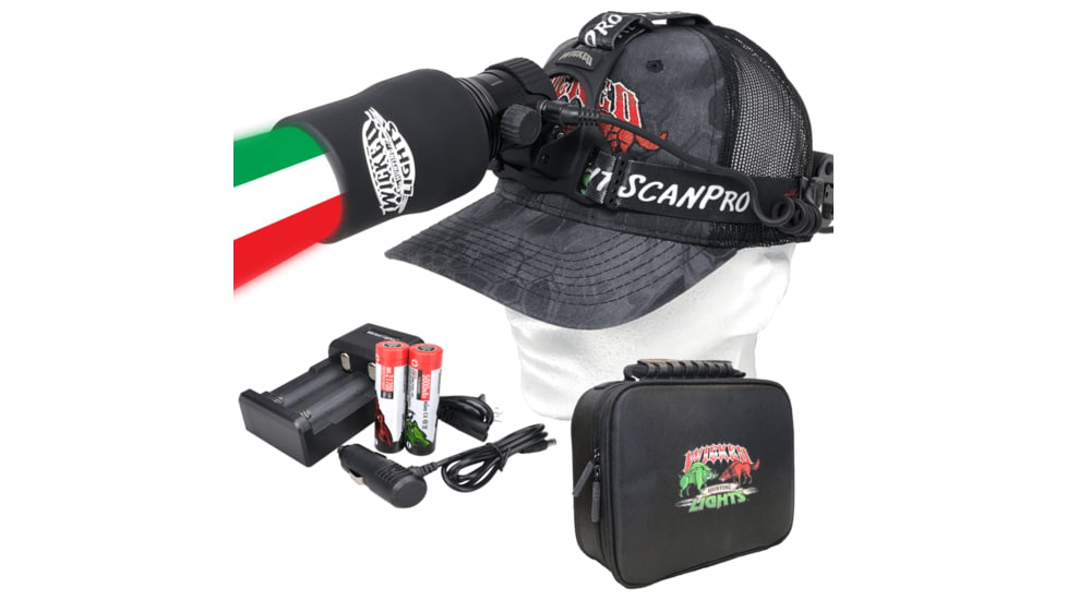 Wicked Hunting Lights ScanPro iC 3-Color-In-1 GEN4 LED Night Hunting Headlamp, Black, W2100