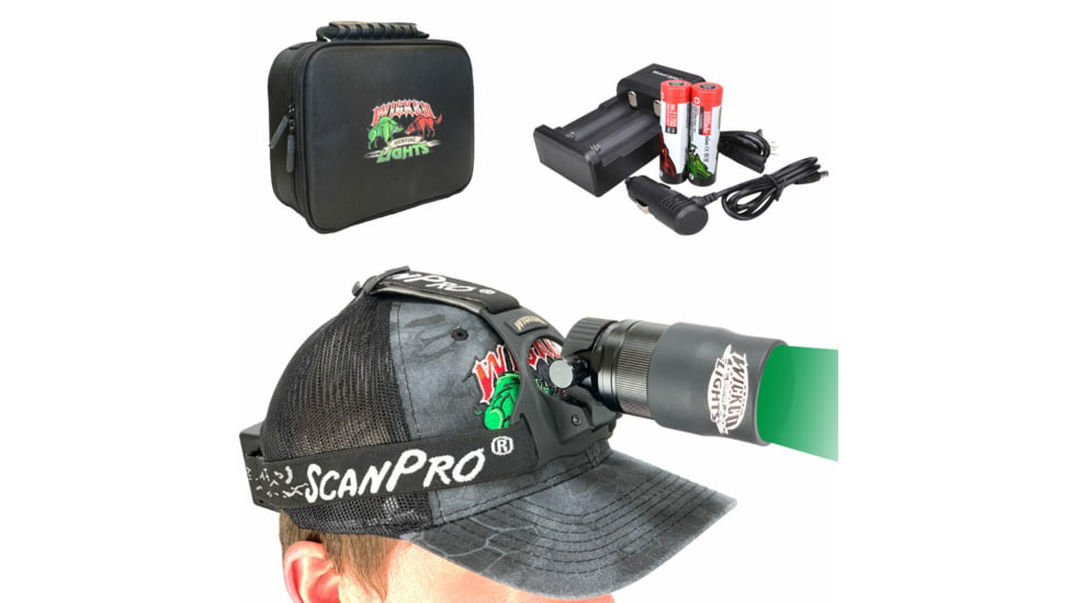 Wicked Hunting Lights ScanPro iC GEN 2 Night Hunting Headlamp Kit, Green, W2062