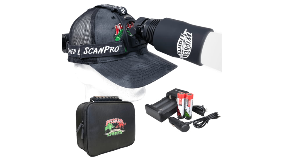 Wicked Hunting Lights ScanPro iC GEN4 LED White Night Hunting Headlamp, Black, W2103