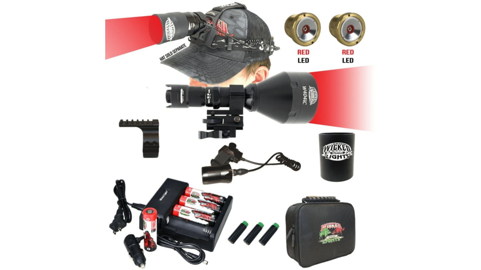Wicked Hunting Lights W404iC and ScanPro iC Gen 2 Headlamp LED Combo Pack, Red, W2071