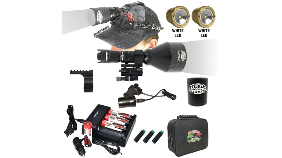 Wicked Hunting Lights W404iC and ScanPro iC Gen 2 Headlamp LED Combo Pack, White, W2072