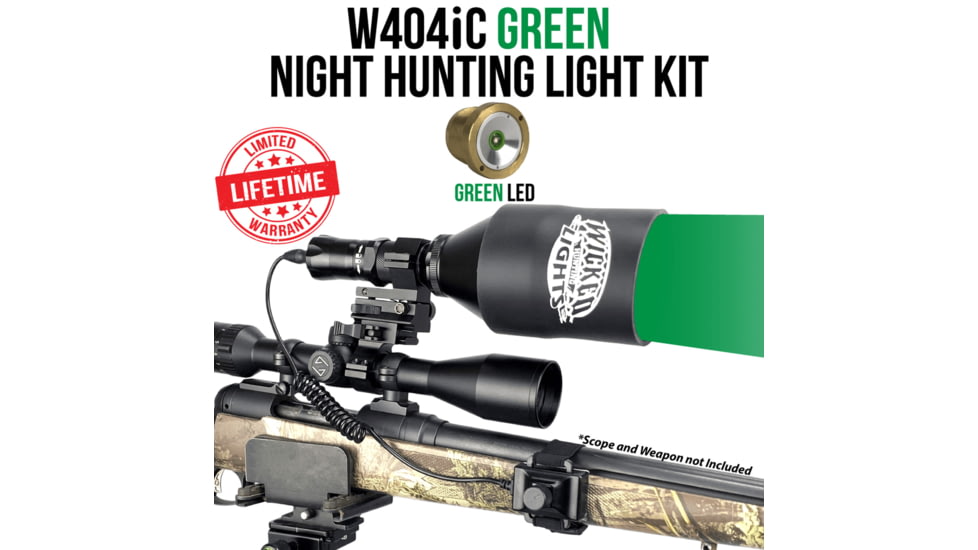 Wicked Hunting Lights W404iC Night Hunting Light Kit, Green, W2076