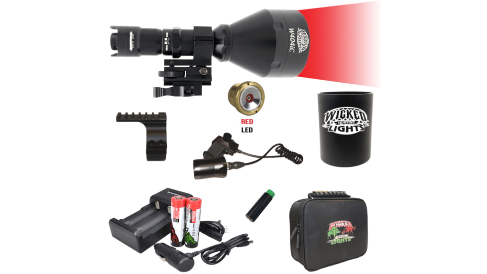 Wicked Hunting Lights W404iC Night Hunting Light Kit, Red, W2077
