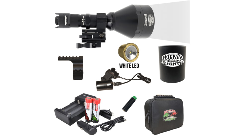 Wicked Hunting Lights W404iC Night Hunting Light Kit, White, W2078