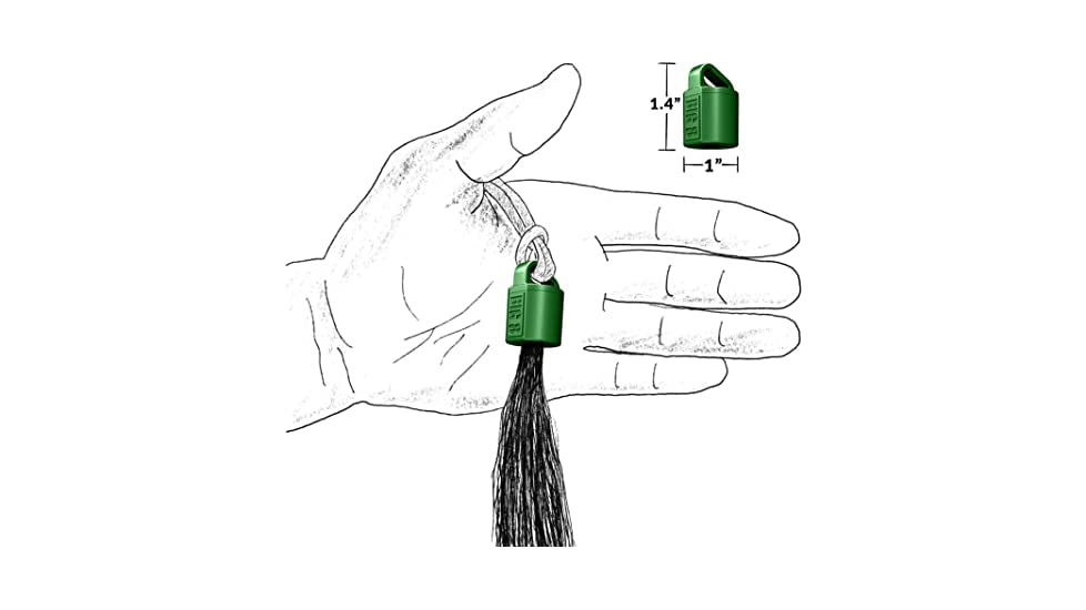 Wicked North Gear Turkey Beard Hanger, 3 Pack, Green, B801-A013-G