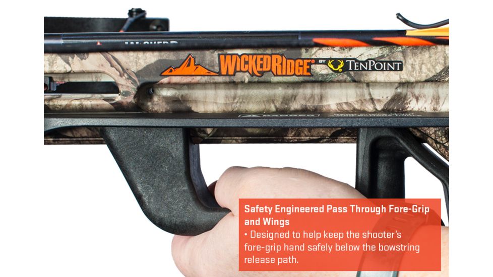 Wicked Ridge Invader G3 Crossbow Package w/ACU-52,3x Multi-Line Scope,3 Carbon Arrows,Quiver,165lb Draw Weight, Mossy Oak Treestand Camo, WR15005-7536