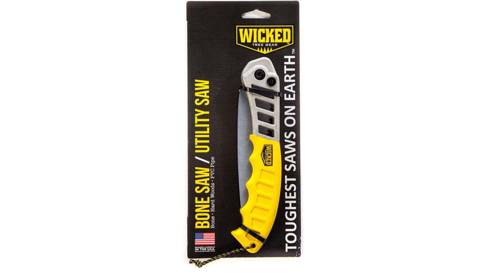 Wicked Tough Folding Utility/Bone Saw, Black/Yellow, WTG-007
