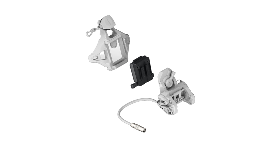 Wilcox DPAM NVG Mount/Interface Plate Adaptor/Three Hole Shroud/Lanyard/Cup, Black, 62100G04-B