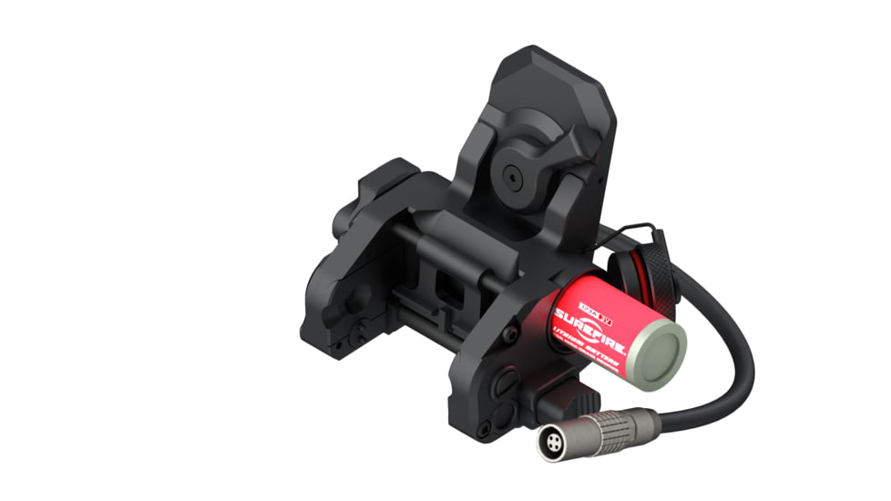 Wilcox DPAM NVG Mount/Interface Plate Adaptor/Three Hole Shroud/Lanyard/Cup, Black, 62100G04-B