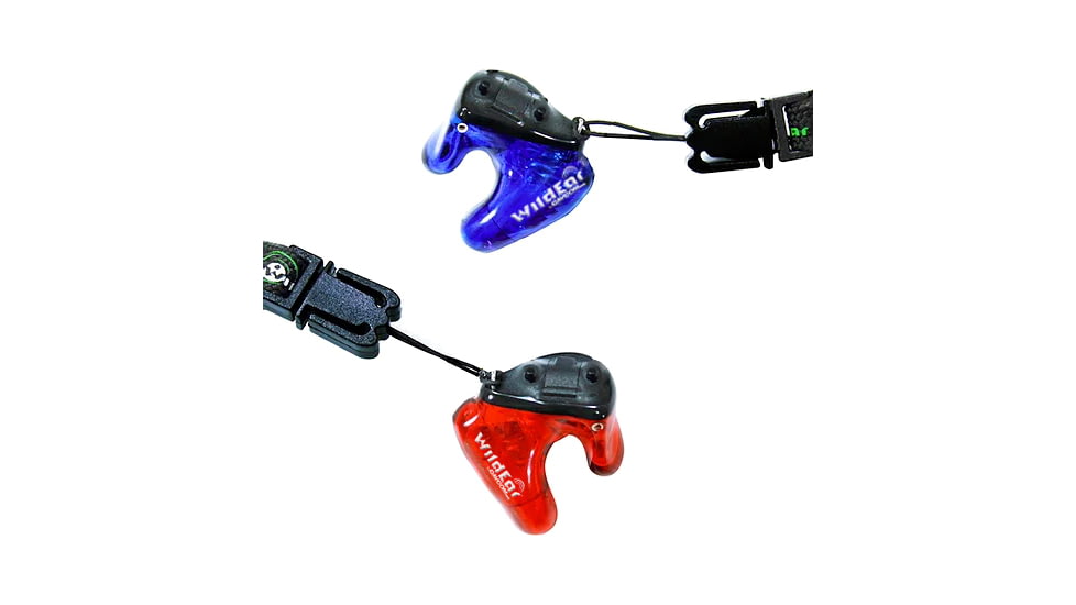 WildEar FieldEarz Electronic Ear Plugs, Red/Blue, WE-CUST-FE-RB