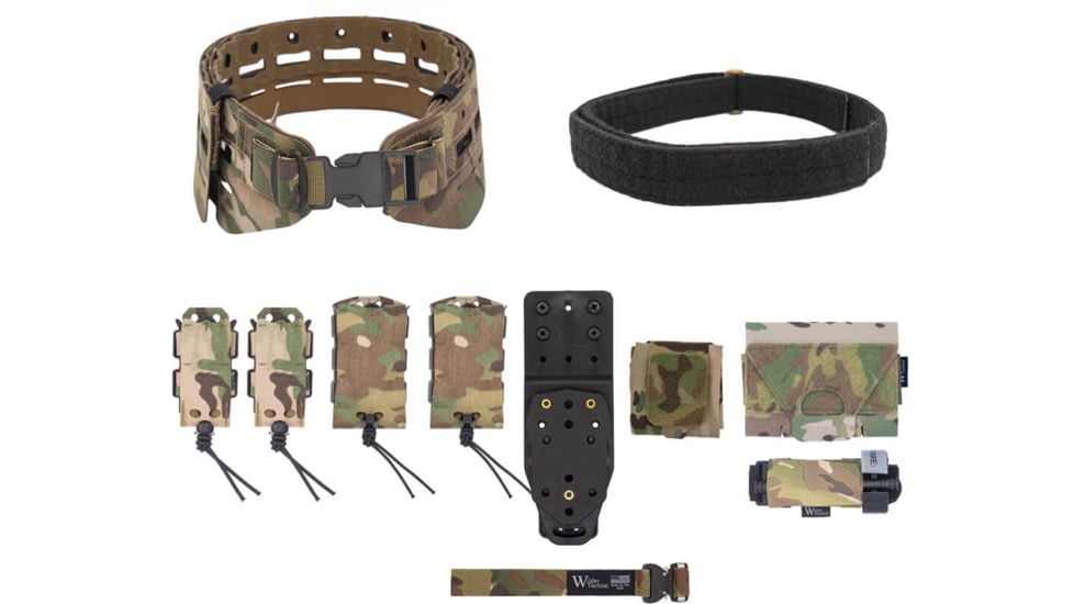 Wilder Tactical Bravo Elite Belt Kit, 1in Plastic Side Release, MHP Adapter, Multicam, Small/Extra Large, HMGBREKMC01