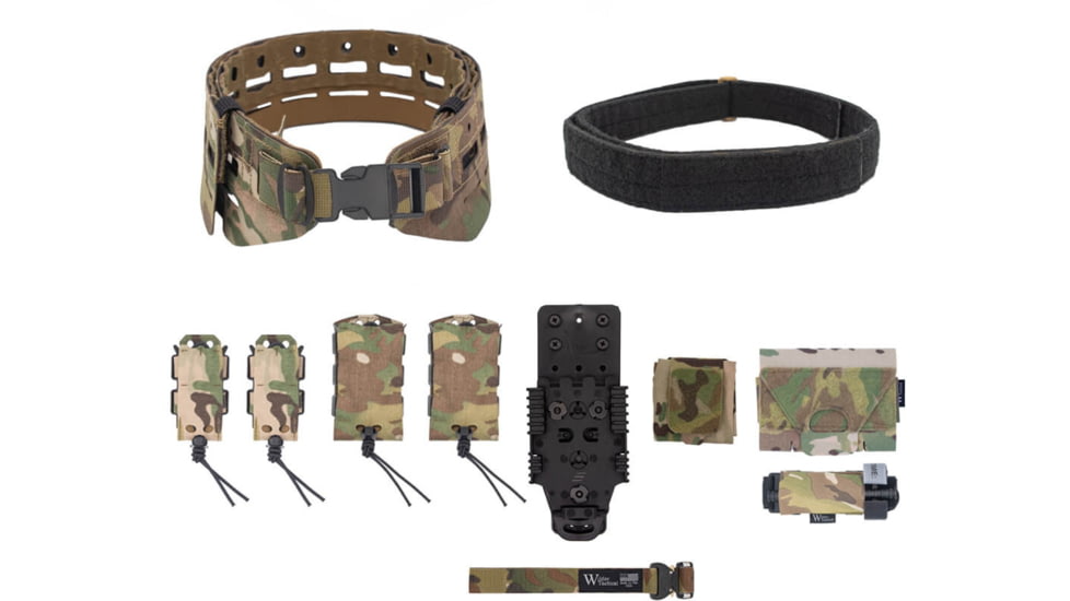 Wilder Tactical Bravo Elite Belt Kit, 1in Plastic Side Release, QLS Receiver, Multicam, Small/Extra Large, HMGBREKMC00