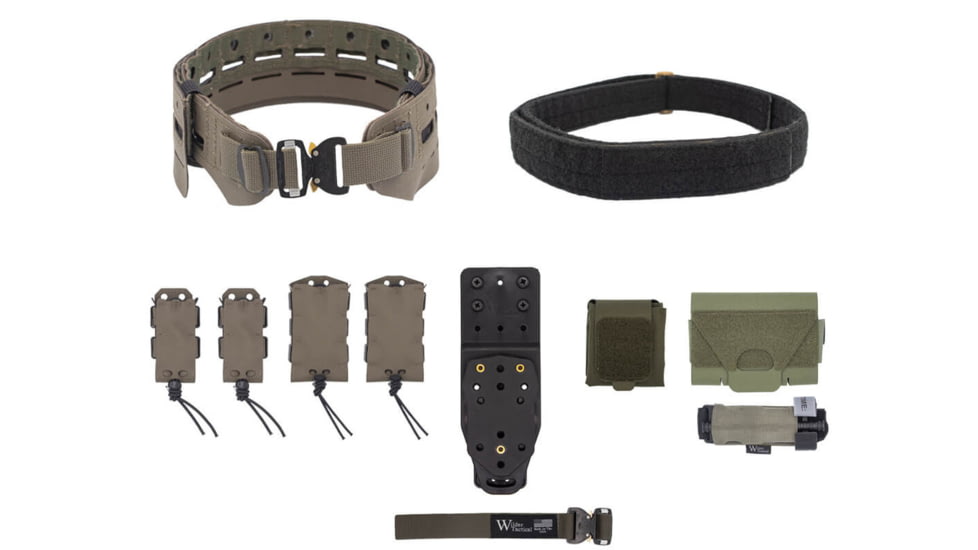 Wilder Tactical Bravo Elite Belt Kit, Cobra FM, MHP Adapter, Ranger Green, Small/Extra Large, HMGBREKRG05