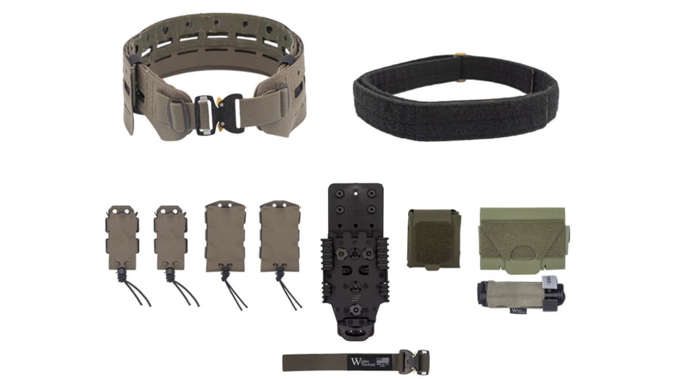 Wilder Tactical Bravo Elite Belt Kit, Cobra FM, QLS Receiver, Ranger Green, Small/Extra Large, HMGBREKRG04