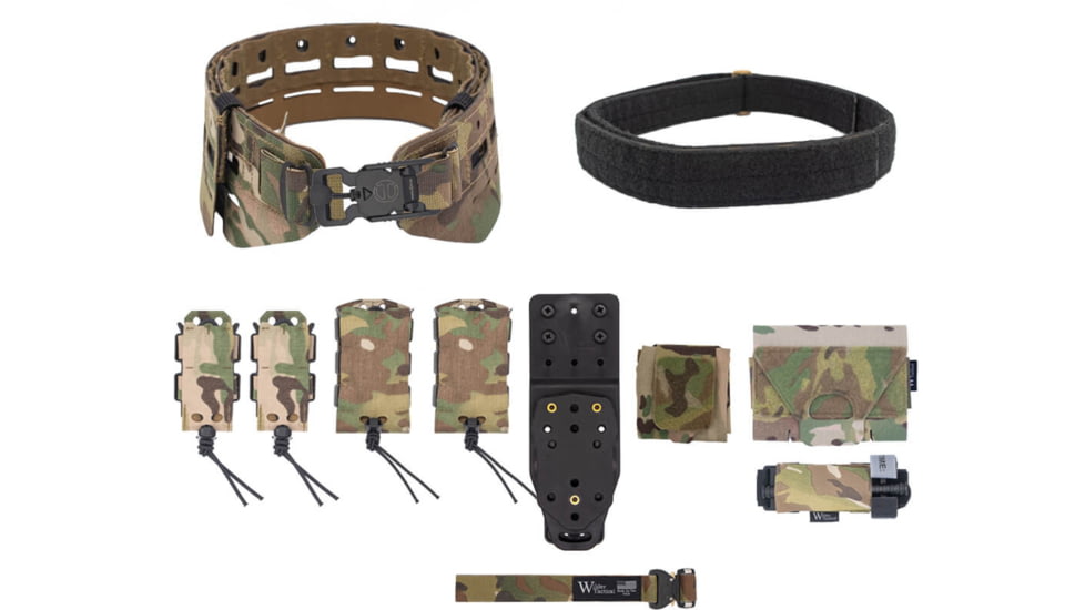 Wilder Tactical Bravo Elite Belt Kit, V-Buckle, MHP Adapter, Multicam, Small/Extra Large, HMGBREKMC03