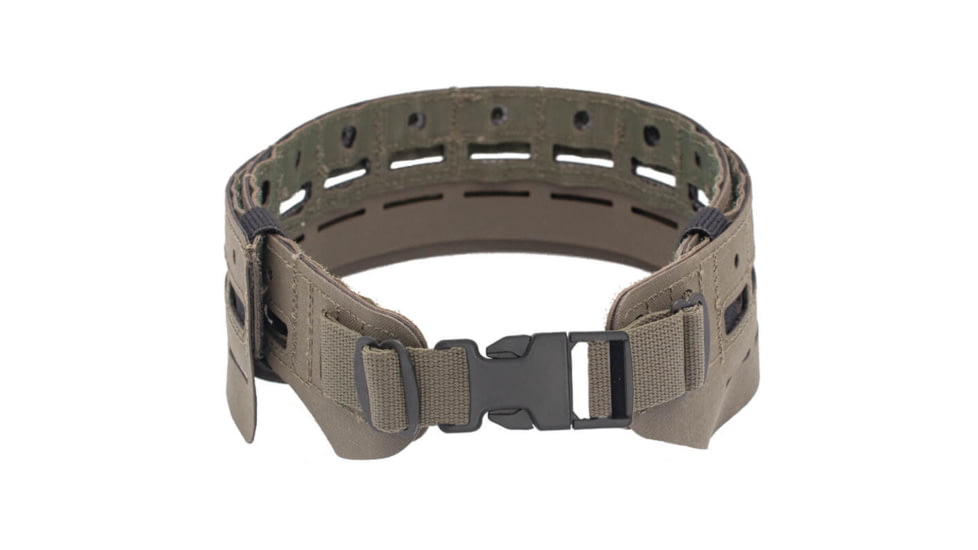 Wilder Tactical Bravo Lightweight Belt, 1in Plastic Buckle, No Inner, Ranger Green, Small/Extra Large, HMGBRRG00