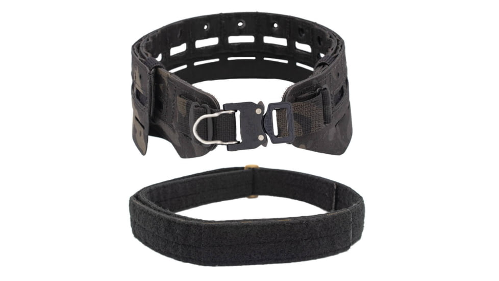 Wilder Tactical Bravo Lightweight Belt, 1in Prostyle D-Ring Buckle, Bravo Inner, Multicam Black, Small/Extra Large, HMGBRMCB07