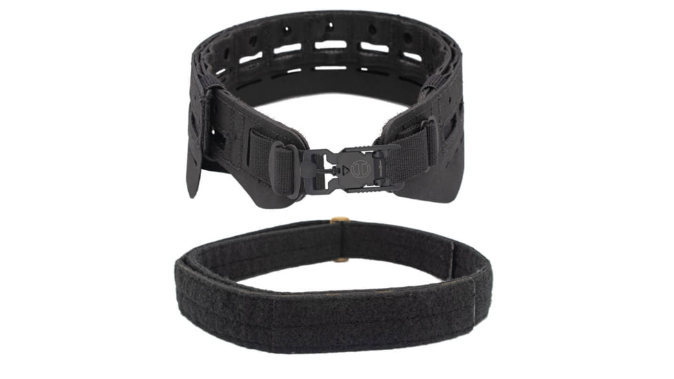 Wilder Tactical Bravo Lightweight Belt, V-Buckle, Bravo Inner, Black, Small/Extra Large, HMGBRBK03