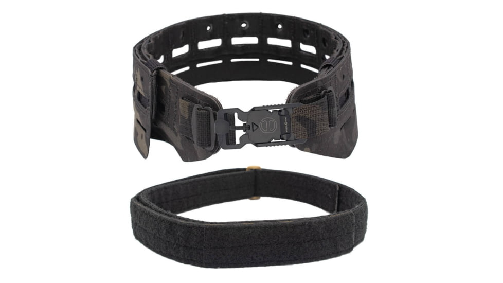 Wilder Tactical Bravo Lightweight Belt, V-Buckle, Bravo Inner, Multicam Black, Small/Extra Large, HMGBRMCB03