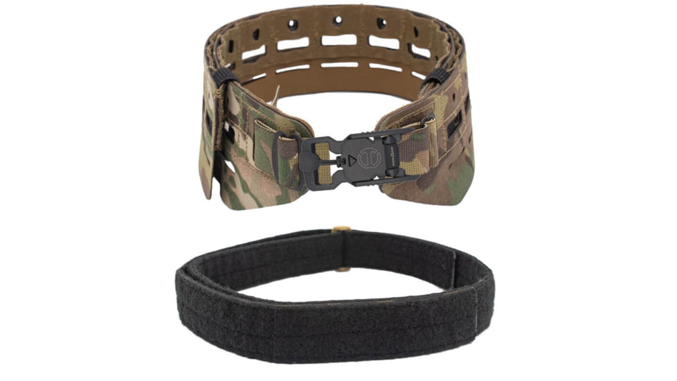 Wilder Tactical Bravo Lightweight Belt, V-Buckle, Bravo Inner, Multicam, Small/Extra Large, HMGBRMC03