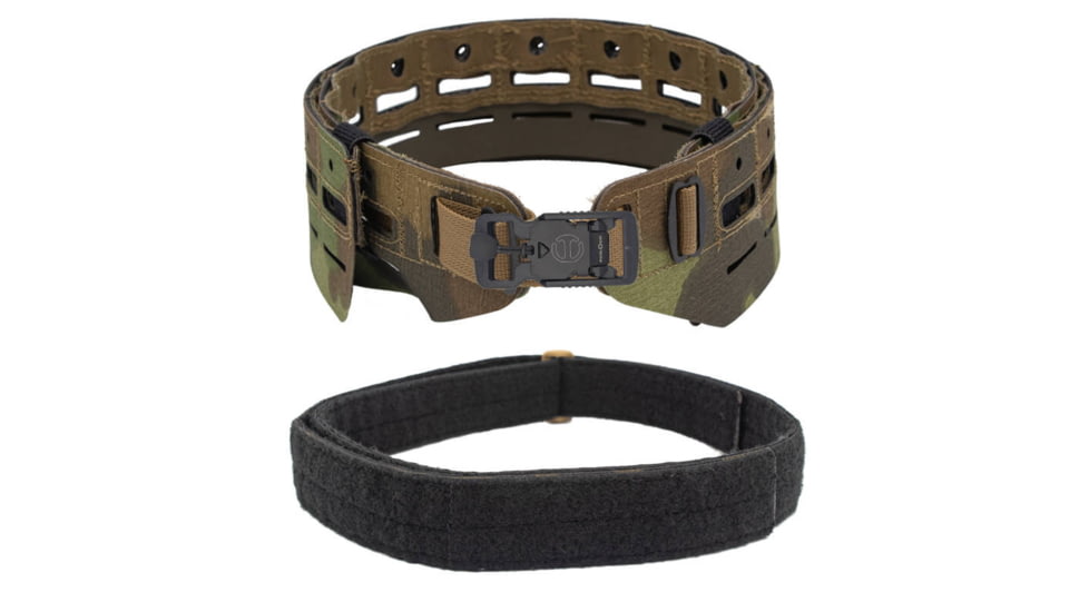 Wilder Tactical Bravo Lightweight Belt, V-Buckle, Bravo Inner, Nemesis Woodland Ltd, Small/Extra Large, HMGBRNEM03