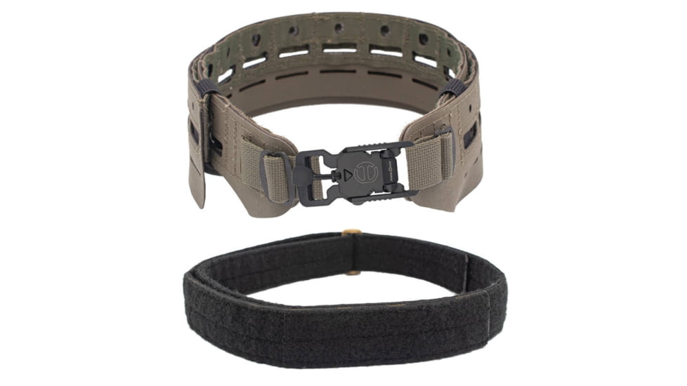Wilder Tactical Bravo Lightweight Belt, V-Buckle, Bravo Inner, Ranger Green, Small/Extra Large, HMGBRRG03