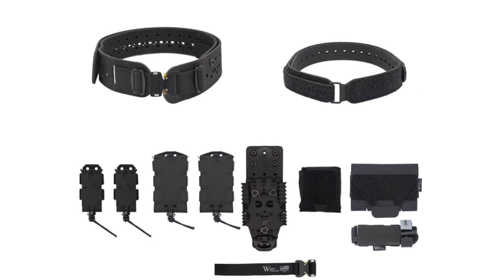 Wilder Tactical Charlie Elite Belt Kit, Cobra FM, QLS Receiver, Black, Extra Small/Large, HMGCHEKBK04