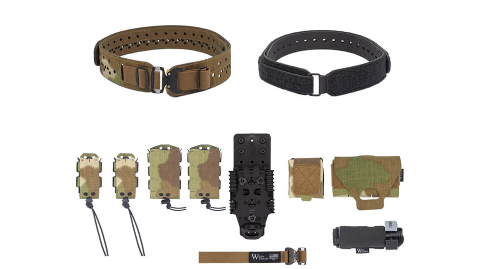 Wilder Tactical Charlie Elite Belt Kit, Cobra FM, QLS Receiver, Nemesis Woodland Ltd, Extra Small/Large, HMGCHEKNEM04