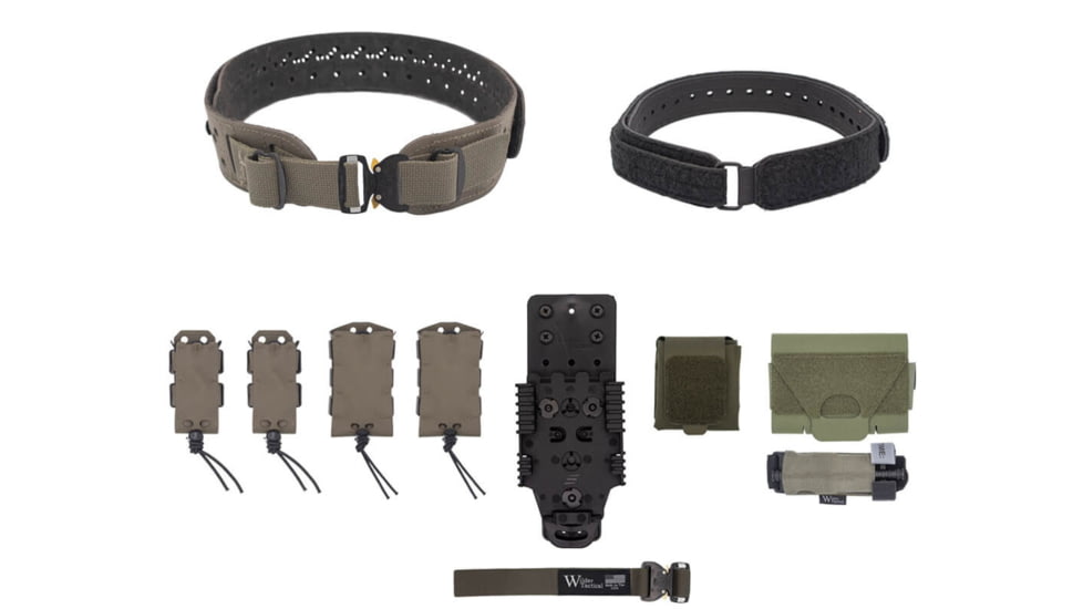 Wilder Tactical Charlie Elite Belt Kit, Cobra FM, QLS Receiver, Ranger Green, Extra Small/Large, HMGCHEKRG04
