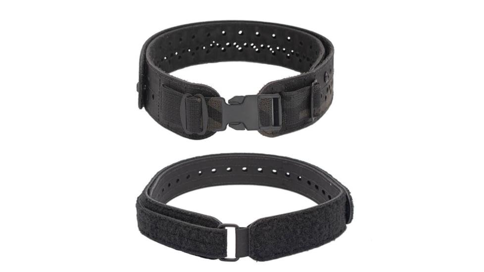 Wilder Tactical Charlie Lightweight Belt, 1in Plastic Buckle, Curved Inner, Multicam Black, Extra Small/Large, HMGCHMCB01