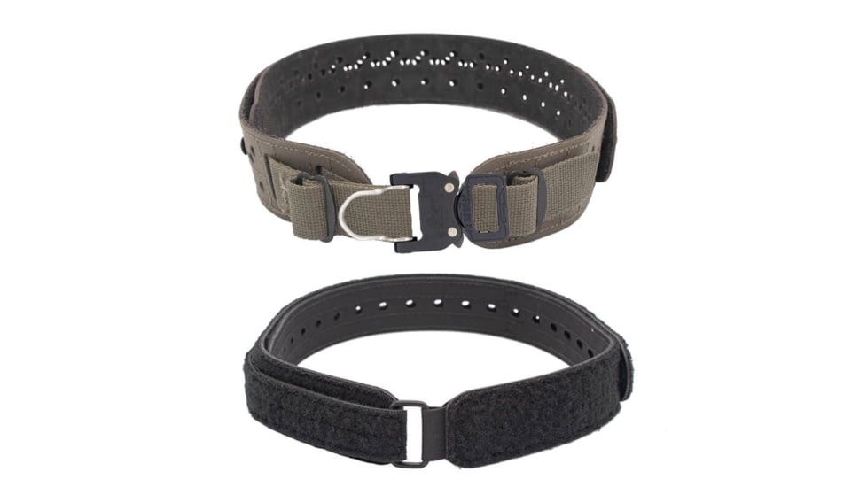 Wilder Tactical Charlie Lightweight Belt, 1in Prostyle D-Ring, Curved Inner, Ranger Green, Extra Small/Large, HMGCHRG07