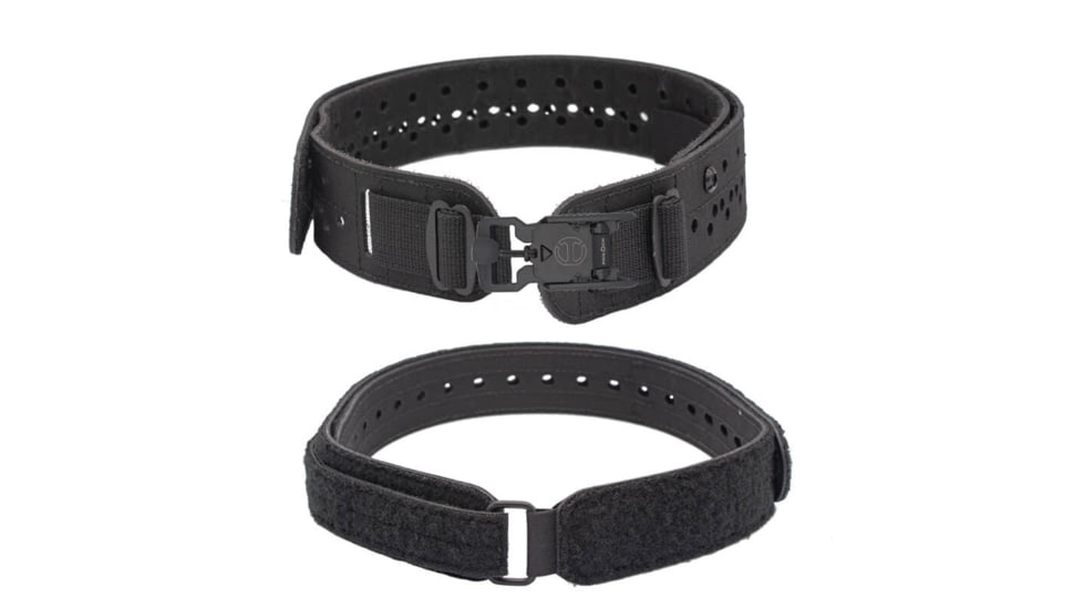 Wilder Tactical Charlie Lightweight Belt, V-Buckle, Curved Inner, Black, Extra Small/Large, HMGCHBK03
