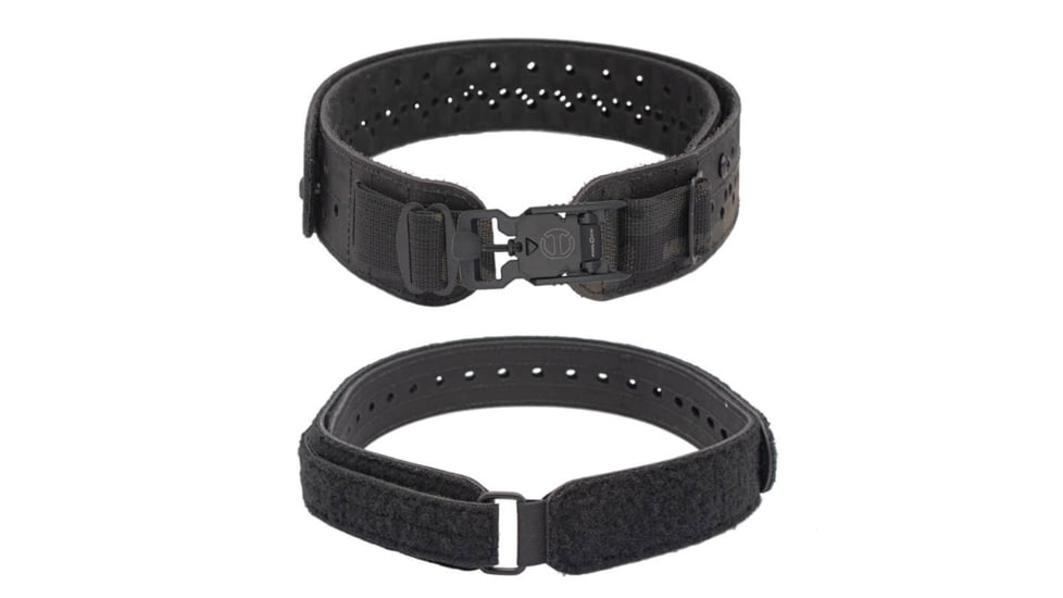 Wilder Tactical Charlie Lightweight Belt, V-Buckle, Curved Inner, Multicam Black, Extra Small/Large, HMGCHMCB03
