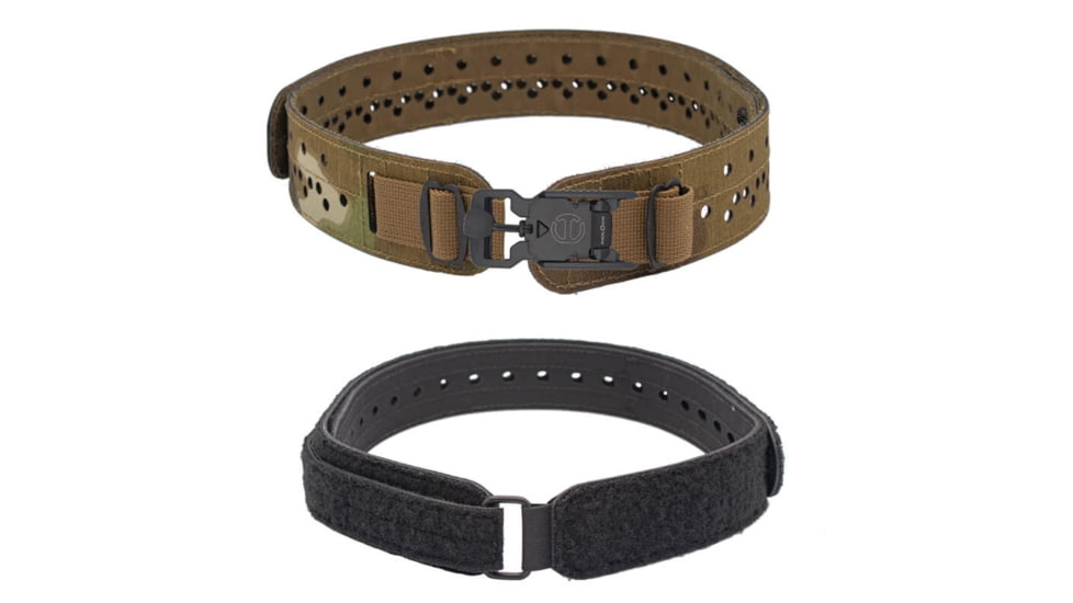 Wilder Tactical Charlie Lightweight Belt, V-Buckle, Curved Inner, Nemesis Woodland Ltd, Extra Small/Large, HMGCHNEM03