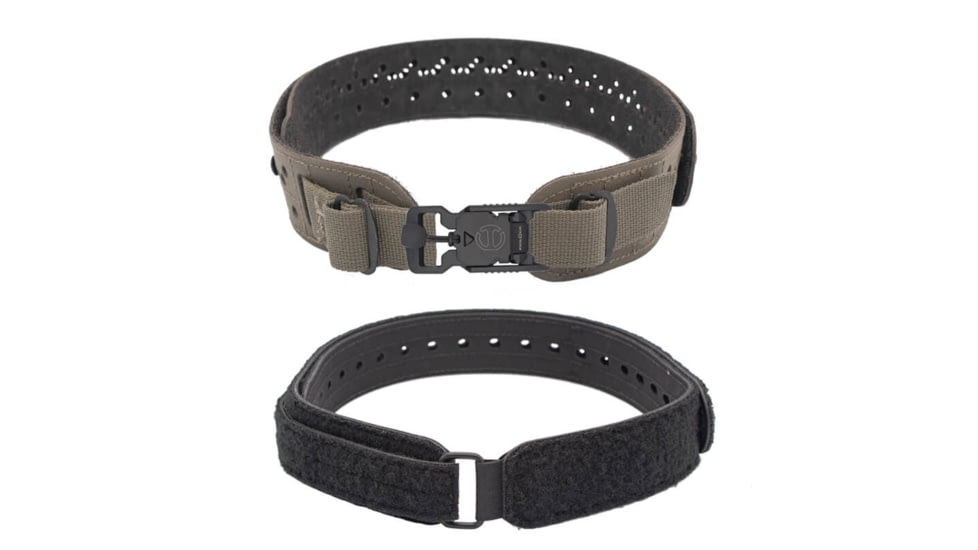 Wilder Tactical Charlie Lightweight Belt, V-Buckle, Curved Inner, Ranger Green, Extra Small/Large, HMGCHRG03