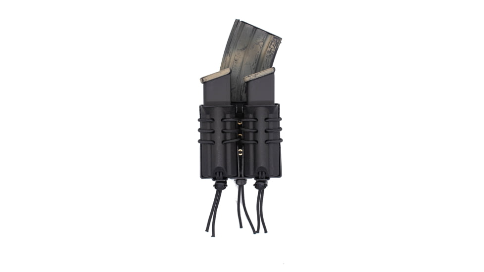 Wilder Tactical Evolution Universal Stacked AR Extended Double Pistol Magazine Pouch, No Attachment, Black, EVOAREXDUPBK