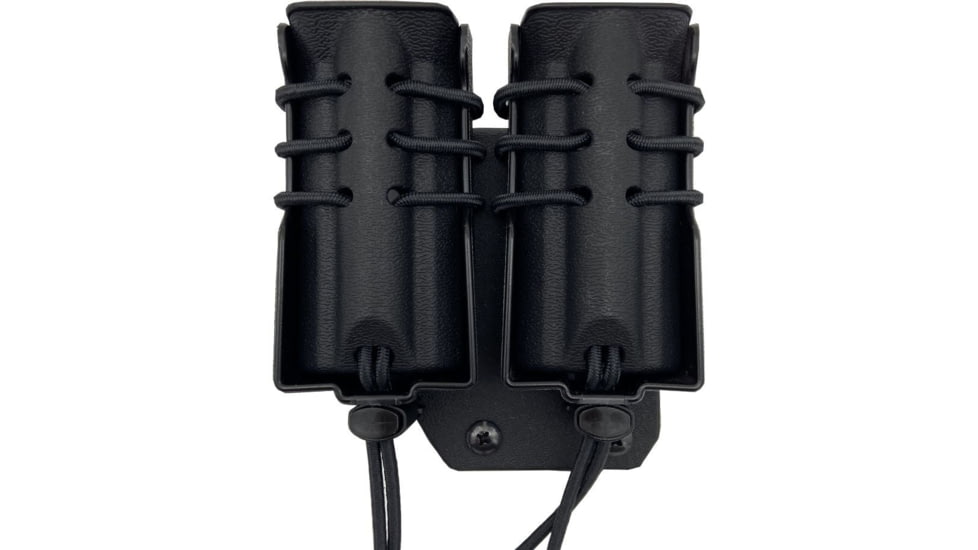 Wilder Tactical Evolution Double Pistol Pouch Offset MOLLE, Left, UAB Molle Clip, Black, EVODUPBKOLHM