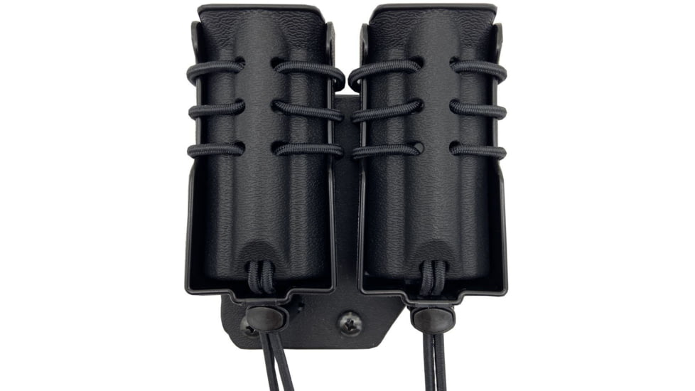 Wilder Tactical Evolution Double Pistol Pouch Offset MOLLE, Right, UAB Molle Clip, Black, EVODUPBKORHM