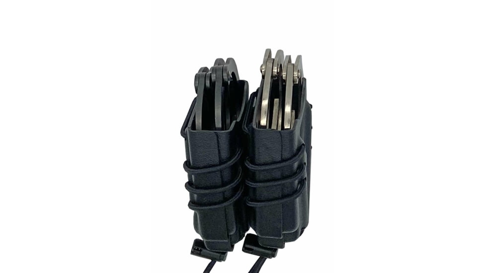 Wilder Tactical Evolution Double Universal Handcuff Holder, No Attachment, Black, EVODUHCBK