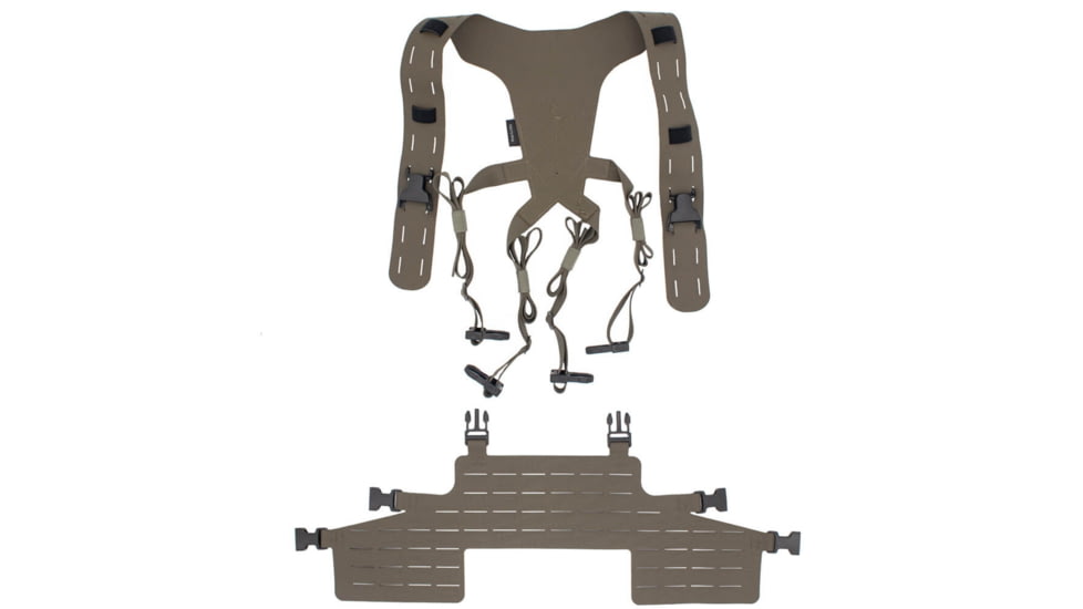 Wilder Tactical Hitman Gear Lightweight Full Rack W/ Shoulder Harness V1, Ranger Green, Adjustable, HMGCR11RG