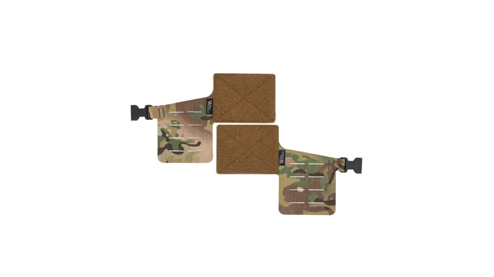 Wilder Tactical Hitman Gear Lightweight Half Rack Wing V1 w/2 Columns Of Molle, Set Of 2, Multicam, Adjustable, HMGCR06MC